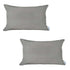 Set of 2 White Solid Lumbar Pillow Covers